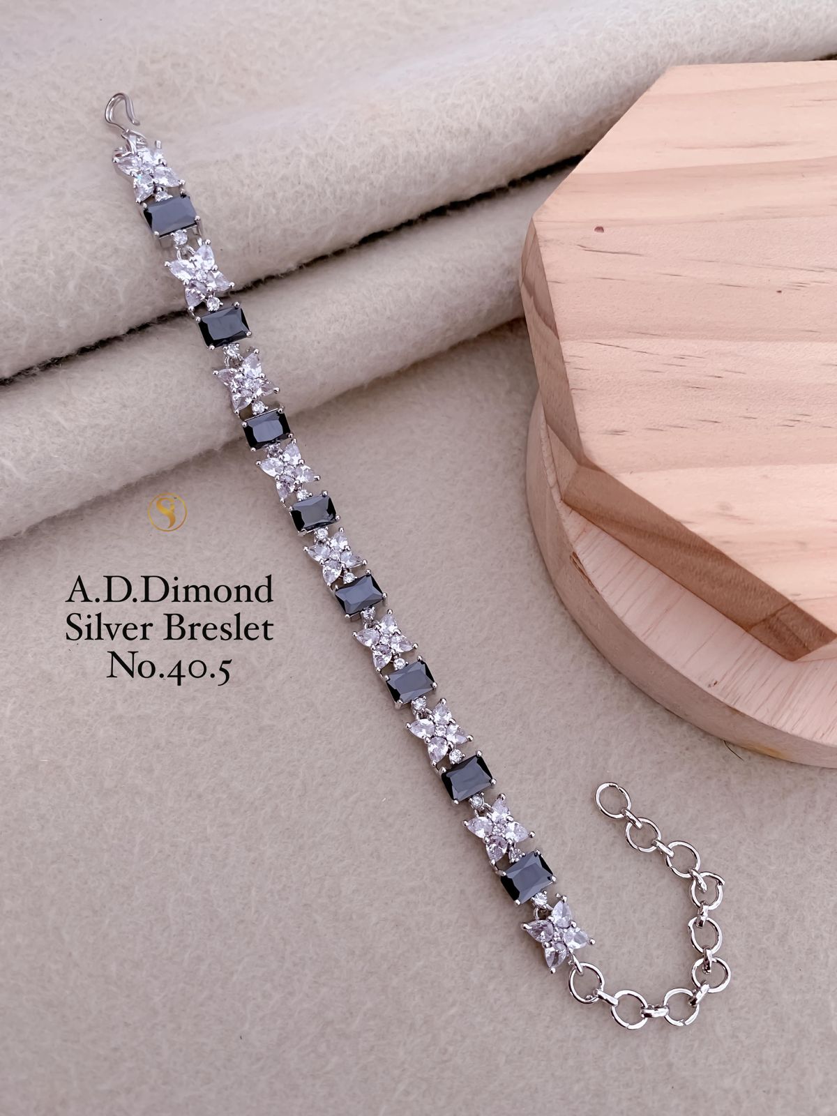 Silver AD Diamond Fancy Bracelets 2 Wholesale Online
